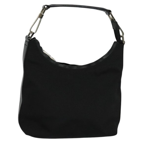 GUCCI Hand Bag Nylon Black Silver 000 0601 Auth ep8657 - Picture 1 of 16